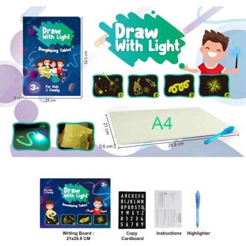 New Upgrade Draw Light Drawing Board Fun Develope Toy Kid Painting Drawing Toys Early Learning Education Gift For Kids Toy 2021