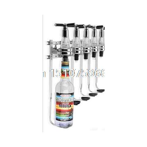 New 6 Bottles Inline Wall-mounted Wine Dispenser Bar Butler