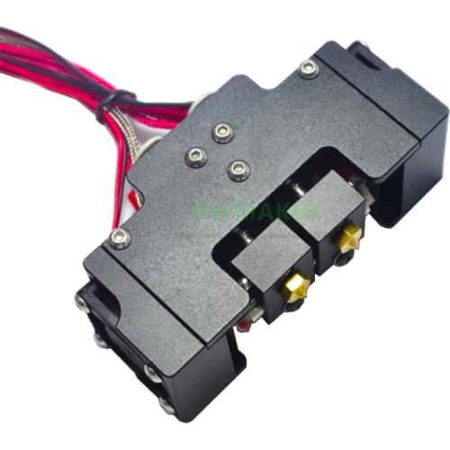 3D Printer Parts Updated E3D Chimera+ Double Color 2 In 2 Out Extruder head with Seamless Fanduct for 1.75mm