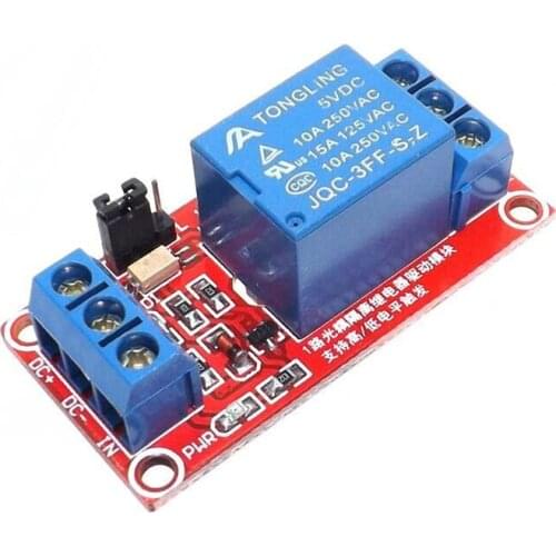 1pcs 1 Channel 5V Relay Module Board Shield with Optocoupler Support High and Low Level Trigger for Arduino