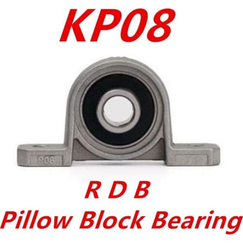 8 mm caliber Zinc Alloy mounted bearings KP08 K08 P08 pillow block bearing housing