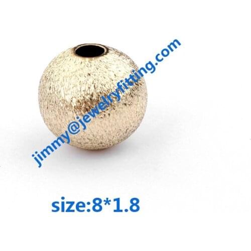 Size 8*1.8mm Jewelry findings metal beads brass stain beads brush copper beads