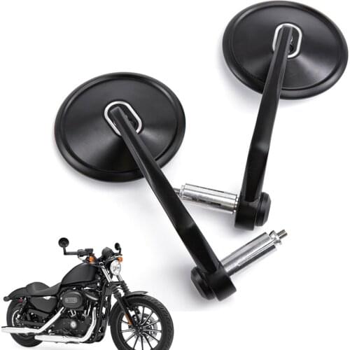 Motorcycle Handlebar Bar End Mirrors Rearview Mirror Universal 7/8" Handle Round for Suzuki Honda Kawasaki Scooters DUCATI April