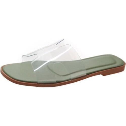 2020 Student Fashion Middle heel slippers for female summer wear non-slip thick heels and beach slippers