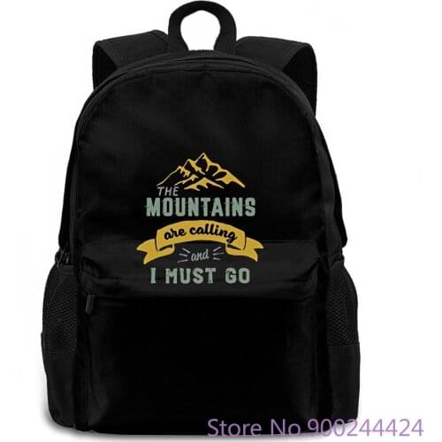 Vintage Rock Climbinger Hikinger Mountains Are Calling Newest women men backpack laptop travel school adult student