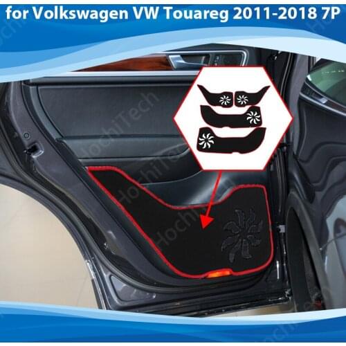 Protective Mat Side edge cover Door Inside Guard Car Door Anti Kick Pad Sticker for Volkswagen VW Touareg 2011-18 7P Accessories