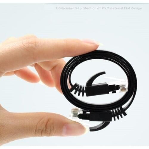 0.5M 2FT Pure copper wire CAT6 Flat UTP Ethernet Network Cable RJ45 Patch LAN cable black white color