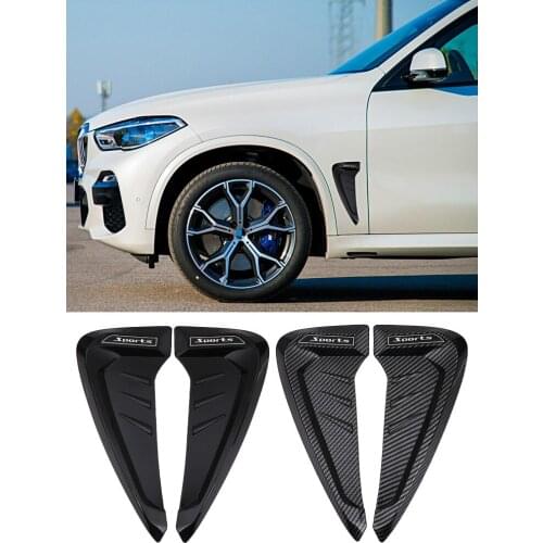 1 Pair New Car Shark Gills Outlet Stickers Simulation Vent False Air Outlet Side Hood Bonnet Decorative Modification Car Styling