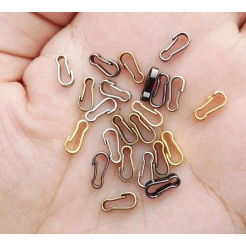 16pcs Mini metal buttons gold silver bronze gun color Mini hook buckle pig waist buckle diy sewing blyth bag diy accessories