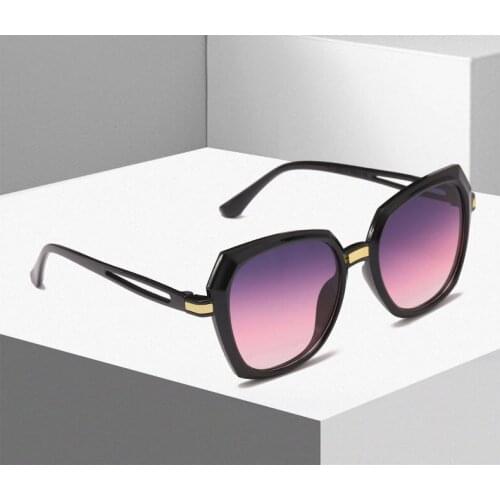 2020 New Fashion Retro Colorful Gradient Sun Glasses Cateye Sunglasses Men Women Vintage Male Female Goggles UV400 Oculos