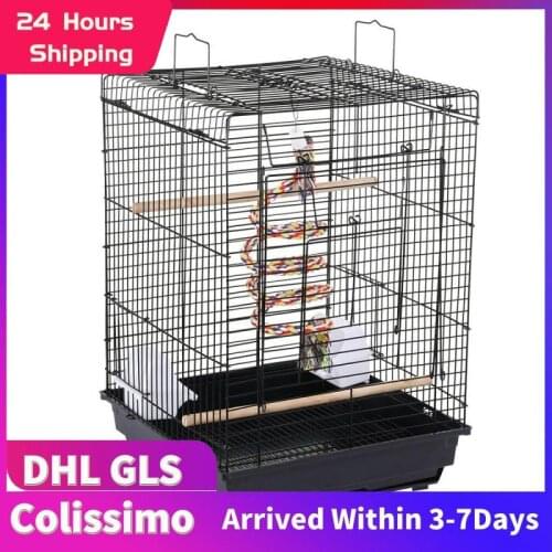 2021 Newest Bird Cage Indoor Outdoor Breeding Multifunction Parrots Metal Large Nest Macaw Cockatiel Birds Pet bird Supplies HWC