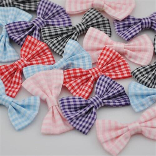 40pcs Ribbon Bows flower Appliques craft Lots mix A74