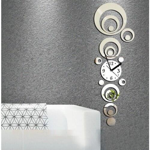 Bed Room Prefered Acrylic Wall Mirror Sticker,Fashional Mirror Clock ,DIY Wall Clock Sticker Home Decoration