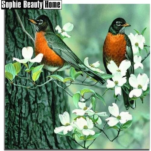 Diamond embroidery birds mosaic diamond painting rhinestone pictures diamand painting