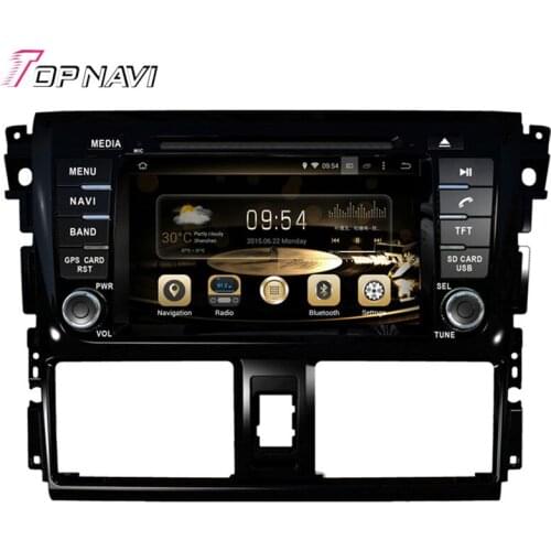 Topnavi 7'' Octa Core 4GB Android 6.0 Car Video Player for TOYOTA VIOS/YARIS Sedan 2013-/Third generation Radio Stereo Video