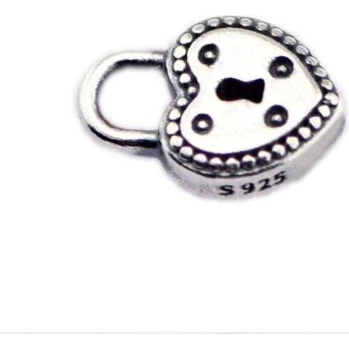 Beads FOR Jewelry Making DIY Sterling-Silver-Jewelry Love Lock Petite Charm Bead Charms Silver 925 Berloque Perles Charm
