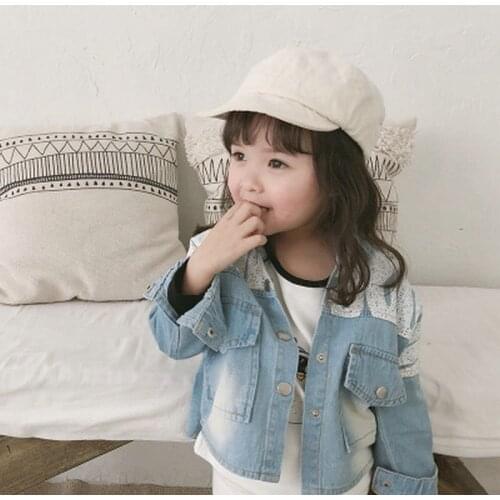 2019 Baby girl spring autumn Printed Denim Coat Jacket Girls Kids Overcoats Children Clothes Outfit