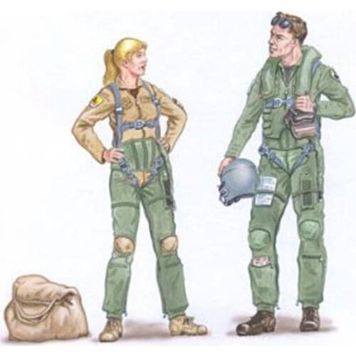 Two resin soldiers f15 pilots 1:48