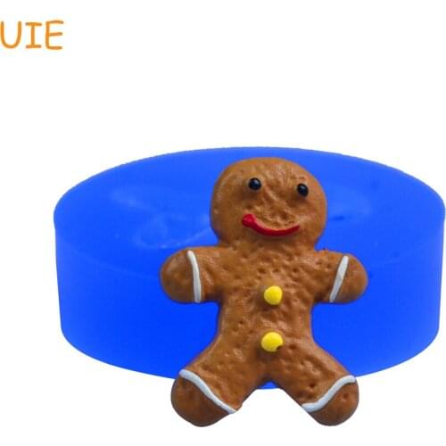 QYL026U Gingerbread Man Mold Silicone Mold Dollhouse Miniature Sweets Decoden Mold Kitsch Clay Mold