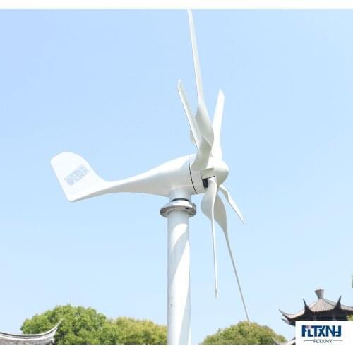 Free energy Horizontal Wind turbine 800w white with controller for home boat streetlight roof