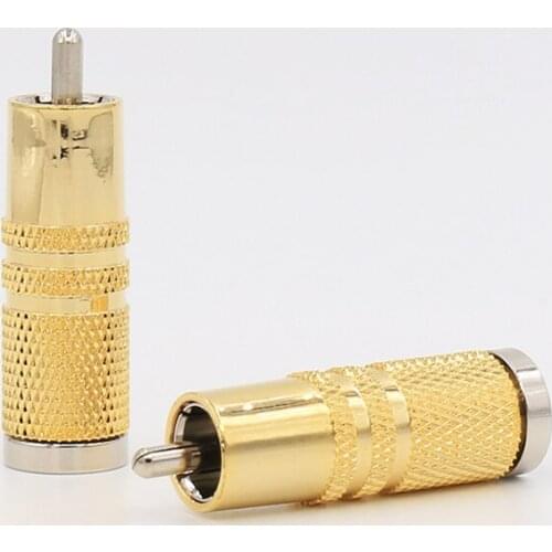 Hifi VB448G SRCA Signature Series Gold plate Male RCA connector rca plugs 4pieces per lot