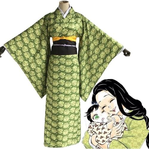 Anime Comic Demon Slayer Kimetsu no Yaiba Cosplay Costumes Kotoha Cosplay Costume Japanese Kimono Uniforms Clothes Long Suits