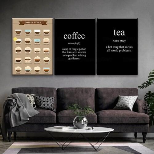 Colorful Cups Coffee Kitchen Prints Poster Nordic Canvas Paintings Wall Art Pictures Living Room Home Decor