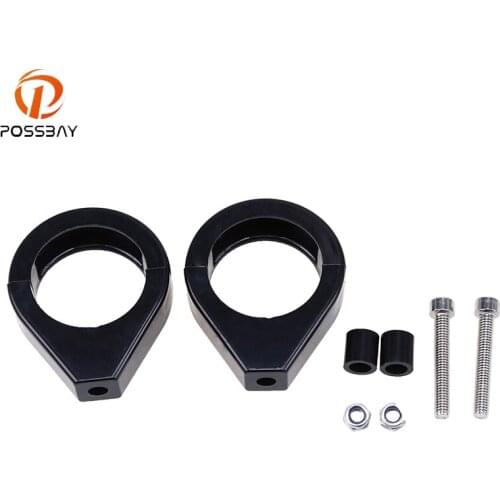 POSSBAY 39/41mm Motorcycle Turn Signal Light Indicator Fork Clamp Relocation Fork Mount Bracket For Harley Cafe Racer Sportster