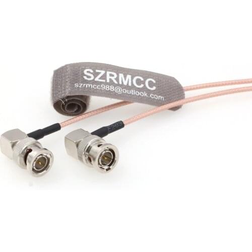 Elbow BNC Male to Elbow BNC Male 75ohm HD-SDI 3G RG179 Video Coaxial Cable for ARRI RED Blackmagic Camera Atomos SmallHD Monitor