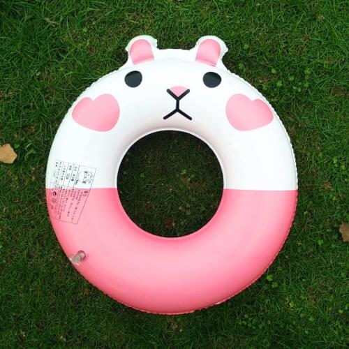 Cute Cartoon Inflatable Childrens Swimming Ring Bear Rabbit Donuts 70cm Summer Pool Accessories Outdoor Circle Seat Water Toys