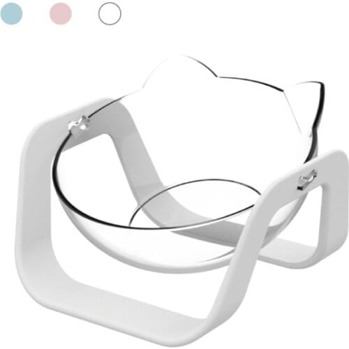 Single Double Cat Bowl With Raised Stand 15 Degrees Tilted Pet Food and Water Bowls For Cats Dogs Feeders Pet Products Cat Bowl