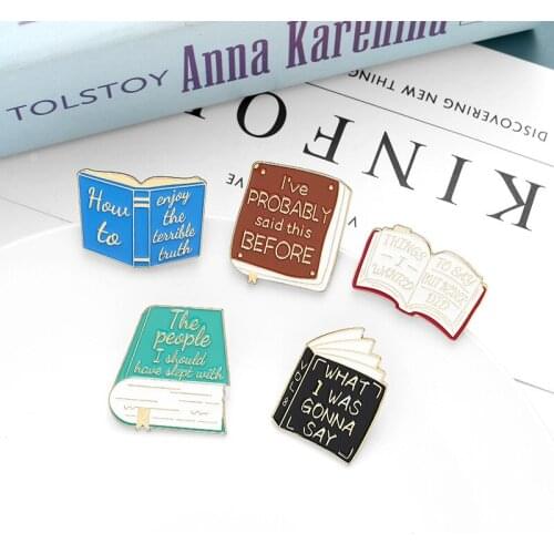2021 Fashion Personality Creative Cartoon New Student Book Book Style Brooch Collar Cowboy Medal Wild Men And Women Ins Style