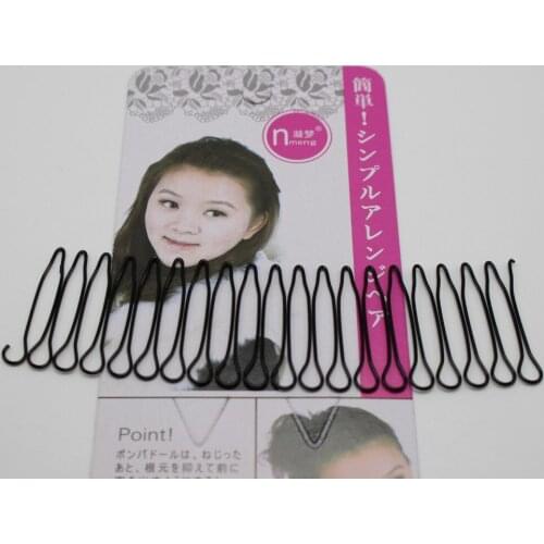 8 Pcs Black Fringe Invisible Hair Clip Comb Hairpin Bobby Pin Headband 11CM