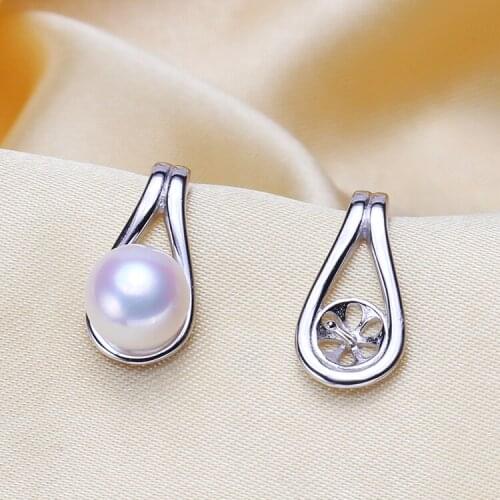 NEW ARRIVAL HOT Earrings Mountings Findings Settings Jewelry Parts Fittings Accessories for Pearls Coral Agate Beads Stones