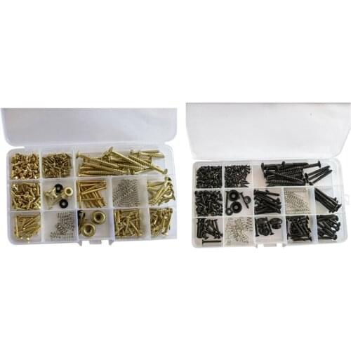 New Guitar Screw Kit Assortment Set For Electric Guitar Bridge Pickup Pickguard Tuner,Switch Neck Plate Strap Buttons