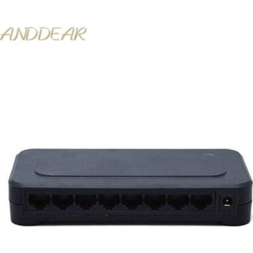 OEM 10 / 100mbps RJ45 8 Port Fast Ethernet Switch Lan Hub US EU Plug 5v Adapter Power Supply Network Switch