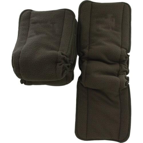 Ohbabyka 10pcs/Lot Cloth Diaper Inserts With Gussets Elastic Bamboo Charcoal Nappy Inserts Couches Lavables Baby Diaper Cover