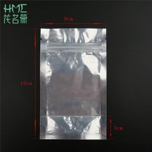 Wholesale 10pcs/lot 9x15cm Clear Aluminum Foil Zip Lock Self Seal Bags Pouch For Candy Food Jewelry Wrapper Gift Packaging Bag