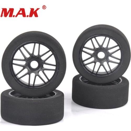Hot sales 4 pcs 17mm Hex 1/8 RC Foam Tires Wheel Rims 105mm Set for HSP HPI Racing Car