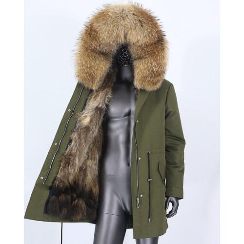 BLUENESSFAIR 2020 Men Waterproof Parka Real Fur Coat Winter Jacket Natural Fox Rabbit Fur Liner Thick Warm Outerwear Streetwear
