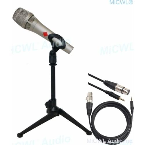 Pro KMS105 Condenser Live Microphone Metal 48V Phantom Power KMS 105 Voice Karaoke Internet Live Mics with Desktop Support