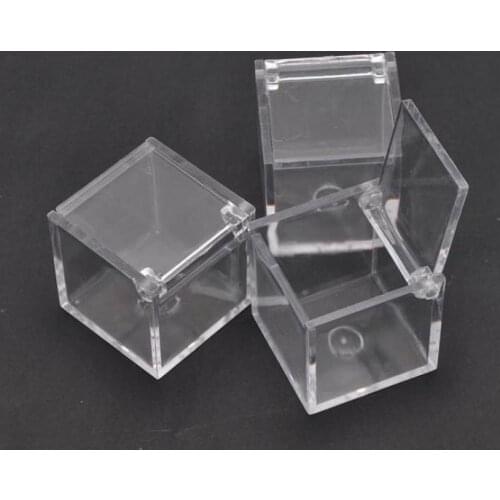 Wedding Favor Ps Environmental Flip Transparent Plastic Square Packing Box Candy Boxes 2 sizes For U Pick