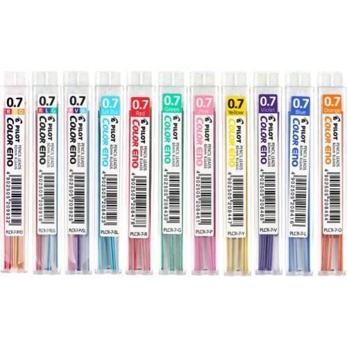 Student Stationery Refill 0.7mm Activity Pencil Lead Color Automatic Pencil Lead School Office Supplies Color Refill Color Lead