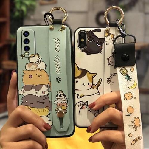 Silicone Shockproof Phone Case For VIVO Y20/Y20i/Y20s/Y30 China Anti-dust Original Fashion Design Durable Wrist Strap