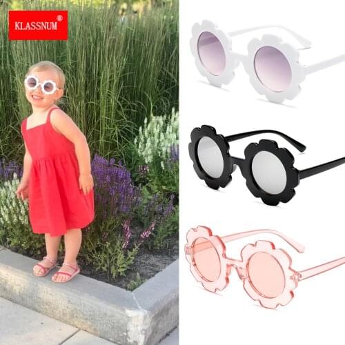 1pc Vintage Kids Sunglasses Baby Sunglasses Round Flower Gafas Baby Children UV400 Sport Sunglasses Girls Boys Oculos De Sol