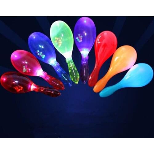LED Flashing Maracas Musical Children Shaker Percussion Toys Glow Party wedding birthday Christmas Halloween Xmas