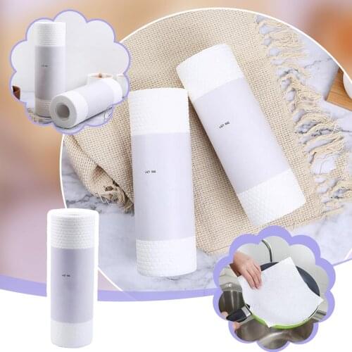 Non-woven Cloth Rag Lazy Rag Wet and Dry Dual-use Kitchen Paper Towel Roll Paper Oil Absorption Water Absorption Special
