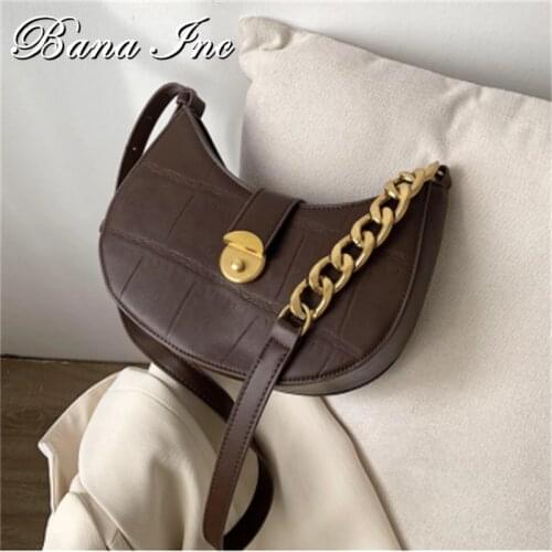 Vintage Saddle Bags Stone Pattern PU Leather Crossbody Bags for Women 2020 Winter Branded Shoulder Handbags and Purses Luxury