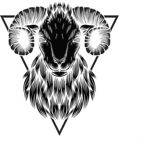 JuYouHui Exterior Accessories Decal Funny Domineering Sheep Head Car Stickers Motorcycle Sticker Waterproof PVC Decals