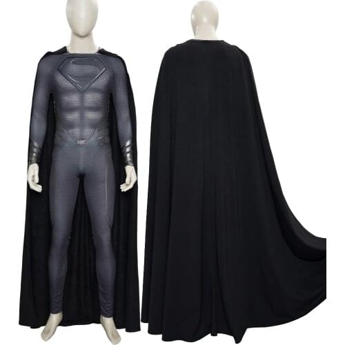 Adult Super Boy 2 Steel Clark Kent Jumpsuit Cosplay Costume Halloween Masquerade Party Bodysuit